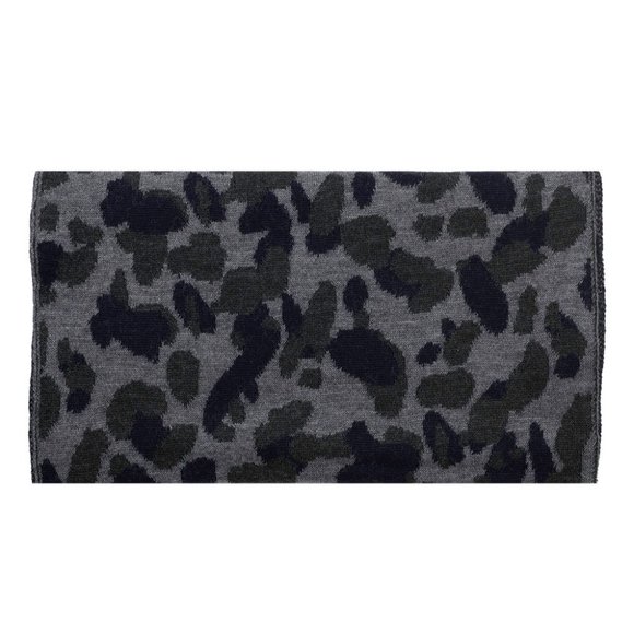Lanvin Unisex Virgin Wool Scarf Heather Grey Camouflage - Picture 1 of 4